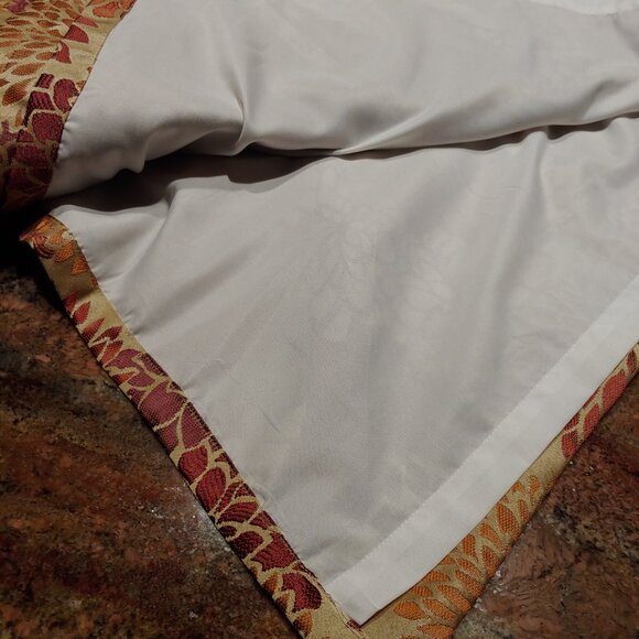 Pier 1 Imports Satinated Floral Shimmery Lined Curtain Set 50x84" (2) - Picture 6 of 9